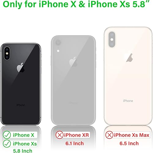 Miniatura 2 de Vakoo Funda para iPhone X y iPhone Xs (5.8 pulgadas), resistente y duradera, bordes elevados que protegen la pantalla y la cámara, color rojo