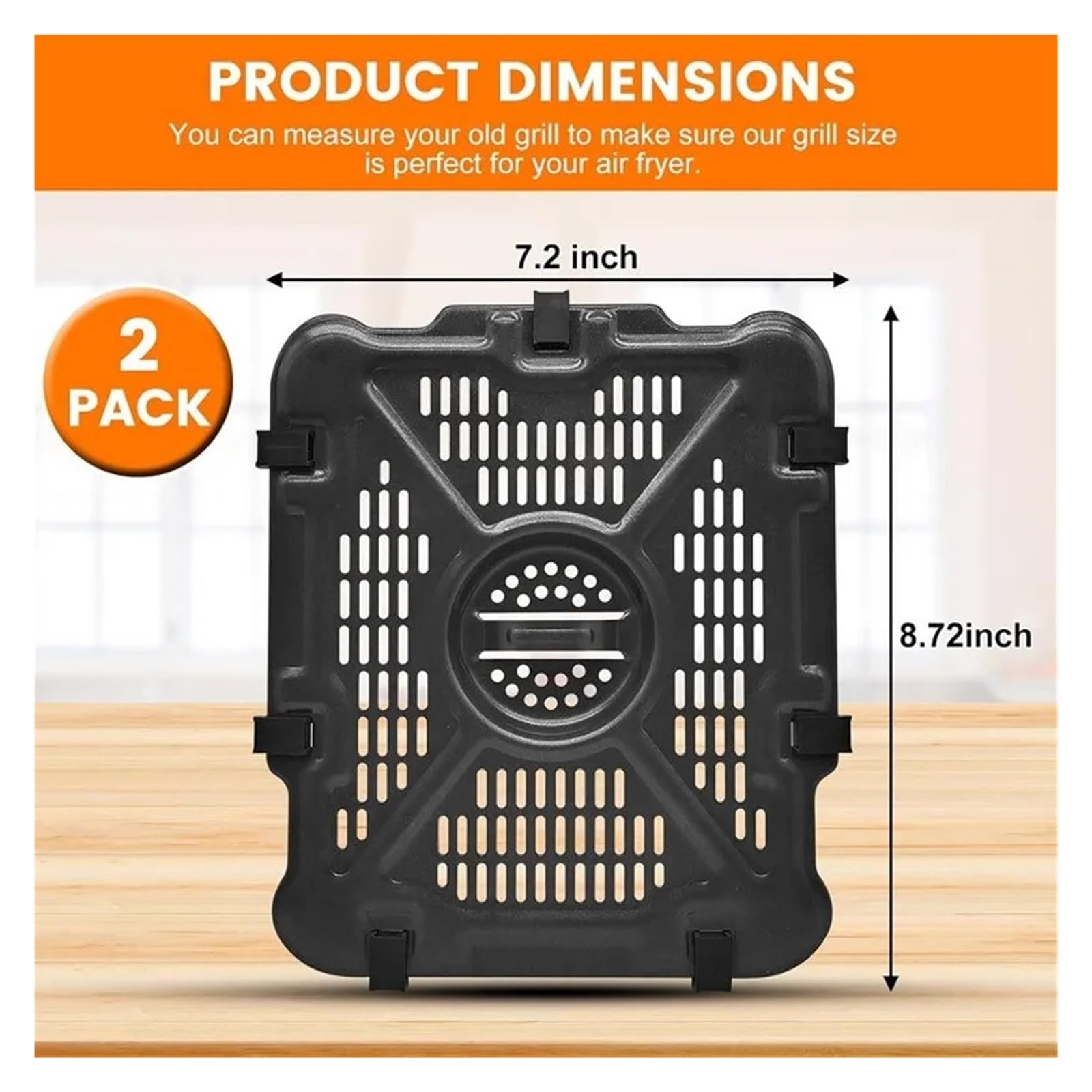 Reemplazo De Sartén For Parrilla De Freidora De Aire, For SL201 | Compatible For Ninja DoubleStack, for SL201 (2 piezas 8QT), SL401/SL451 (2 piezas 10QT)
