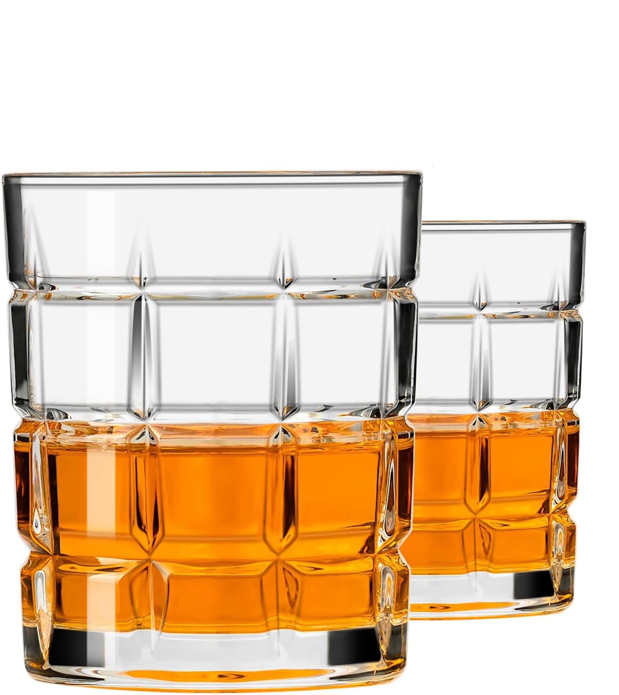 Bellemax Whiskey Glasses Set - 6 Rocks Glasses -16