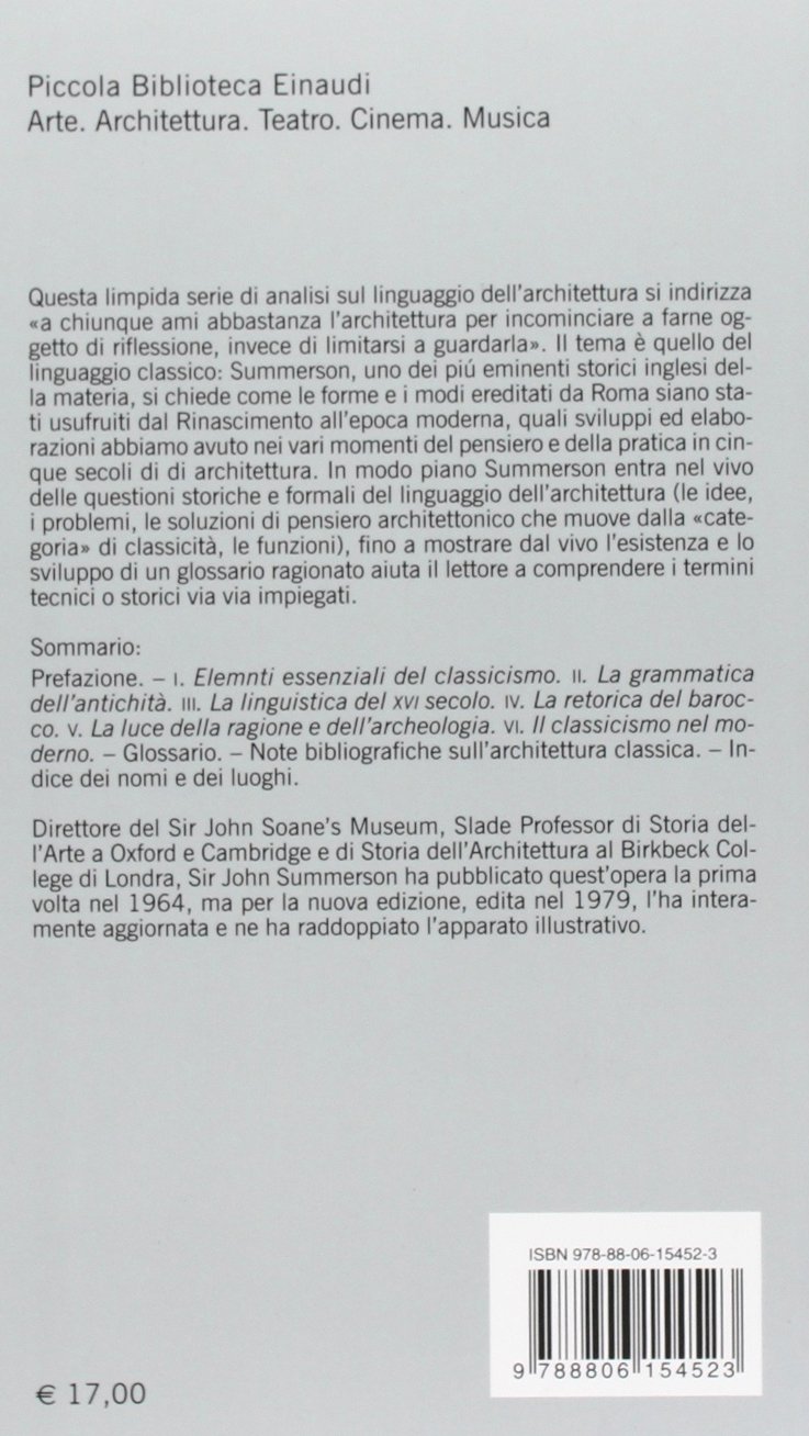 Il linguaggio classico dell'architettura