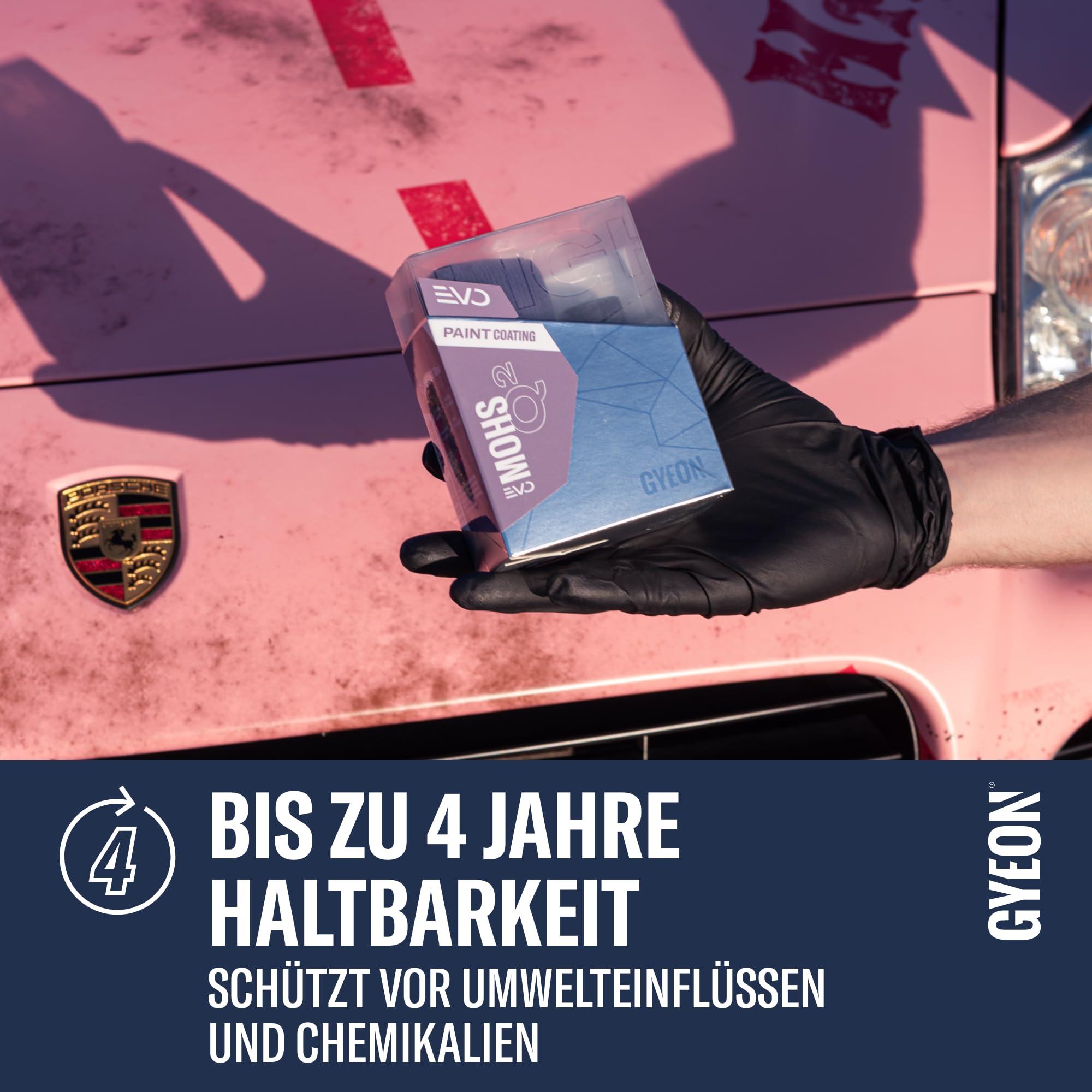 GYEON Q² Mohs EVO + Q²M Cure Detailer - Auto Keramikversiegelung - langanhaltender Tiefenglanz, mit starker hydrophober Beschichtung, bis zu 48 Monate (30 ml + 100 ml)