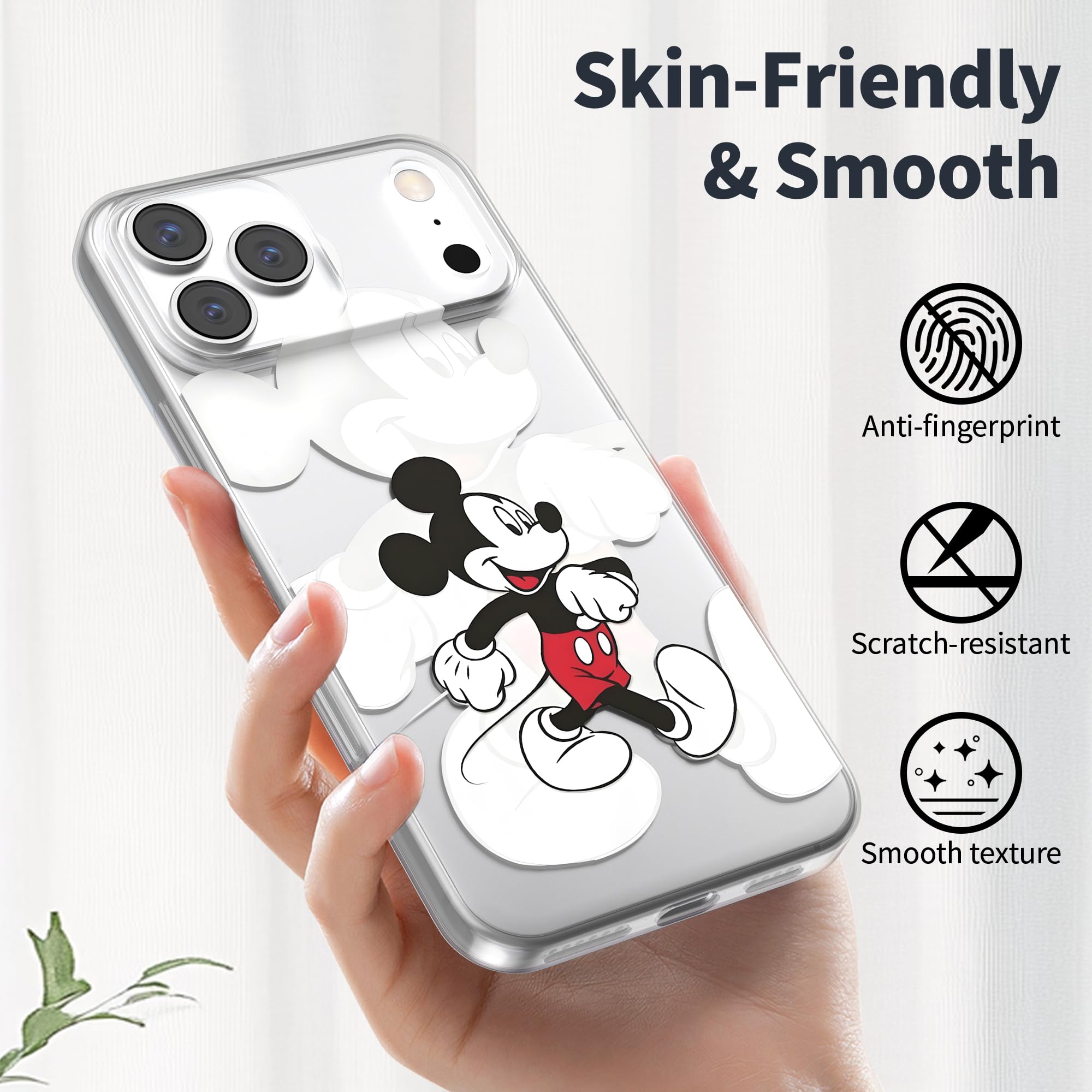 Amazon.co.jp: PASMASOM iphone 17 Pro Max 用 ケース 透明 ミッキー