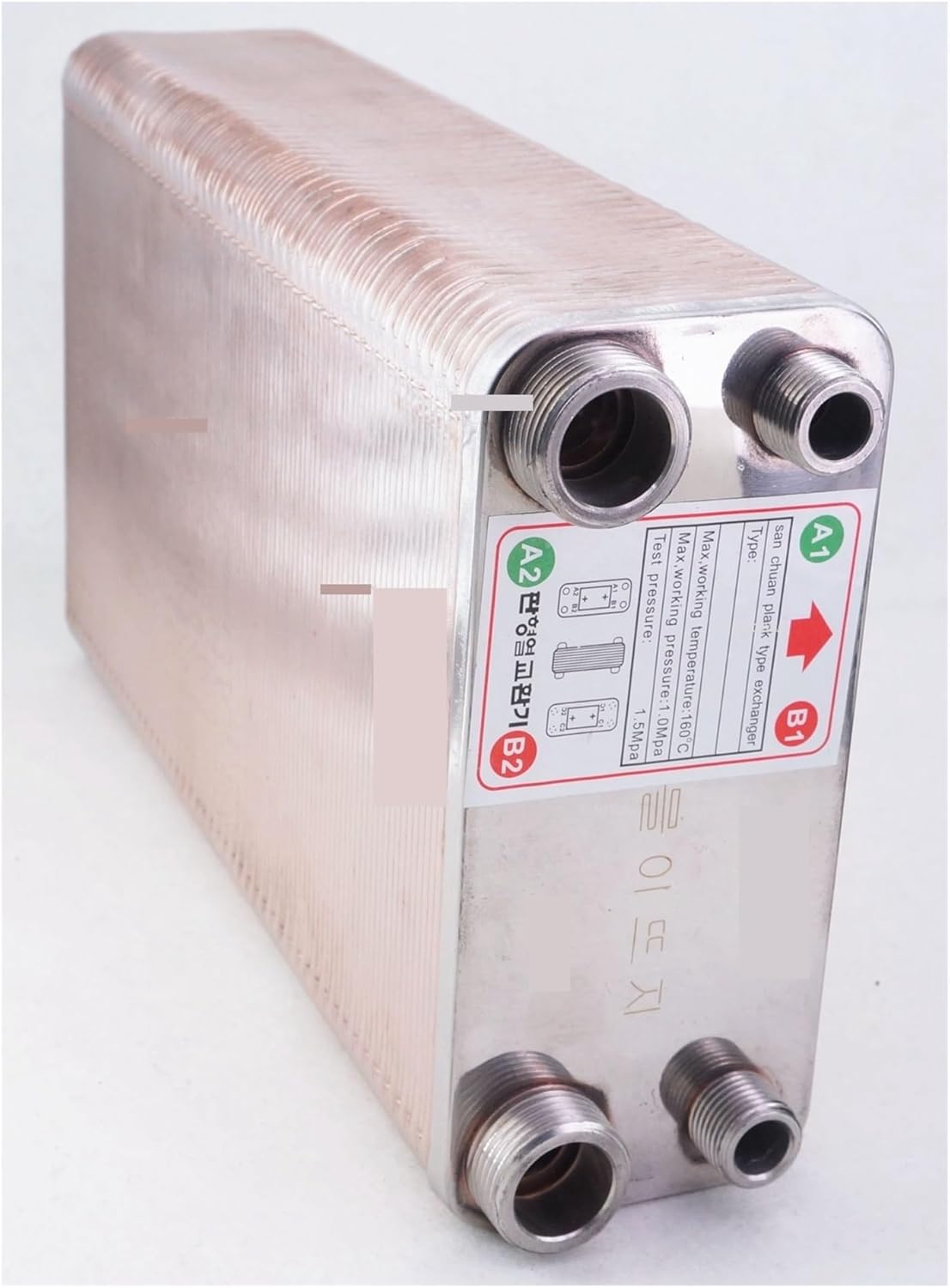 100 Plates 20KW Heat Exchanger Beer Wort Chiller Cooler SUS 304 Stainless Steel for Homebrew Cooling