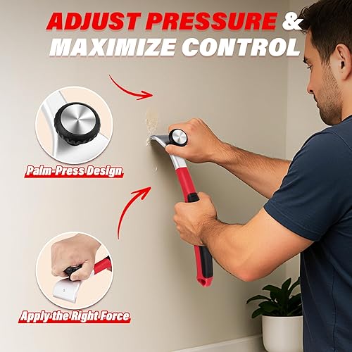 Miniatura 3 de DIYSELF Raspador de carburo resistente de 2-38 pulgadas para madera, raspador ergonómico de carburo para quitar pegamento, barniz de piso, hormigón,