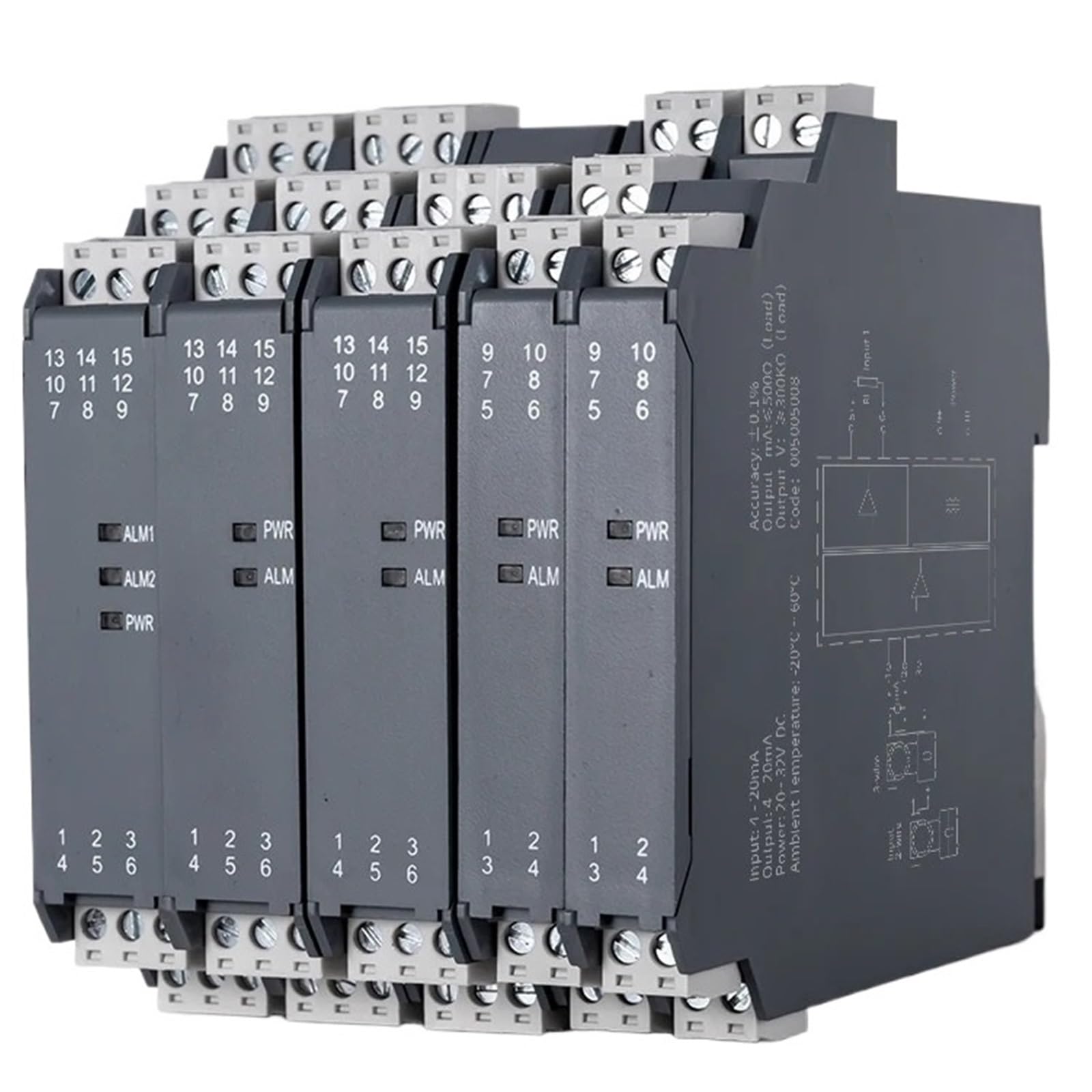 Aislador de señal CC 1 entrada 2 salida transmisor ultrafino voltaje de corriente 4-20mA 0-5V 0-10V convertidor aislador de salida(1 in 1 out,OUTPUT 4-20MA_INPUT 0-20MA_DC24V)
