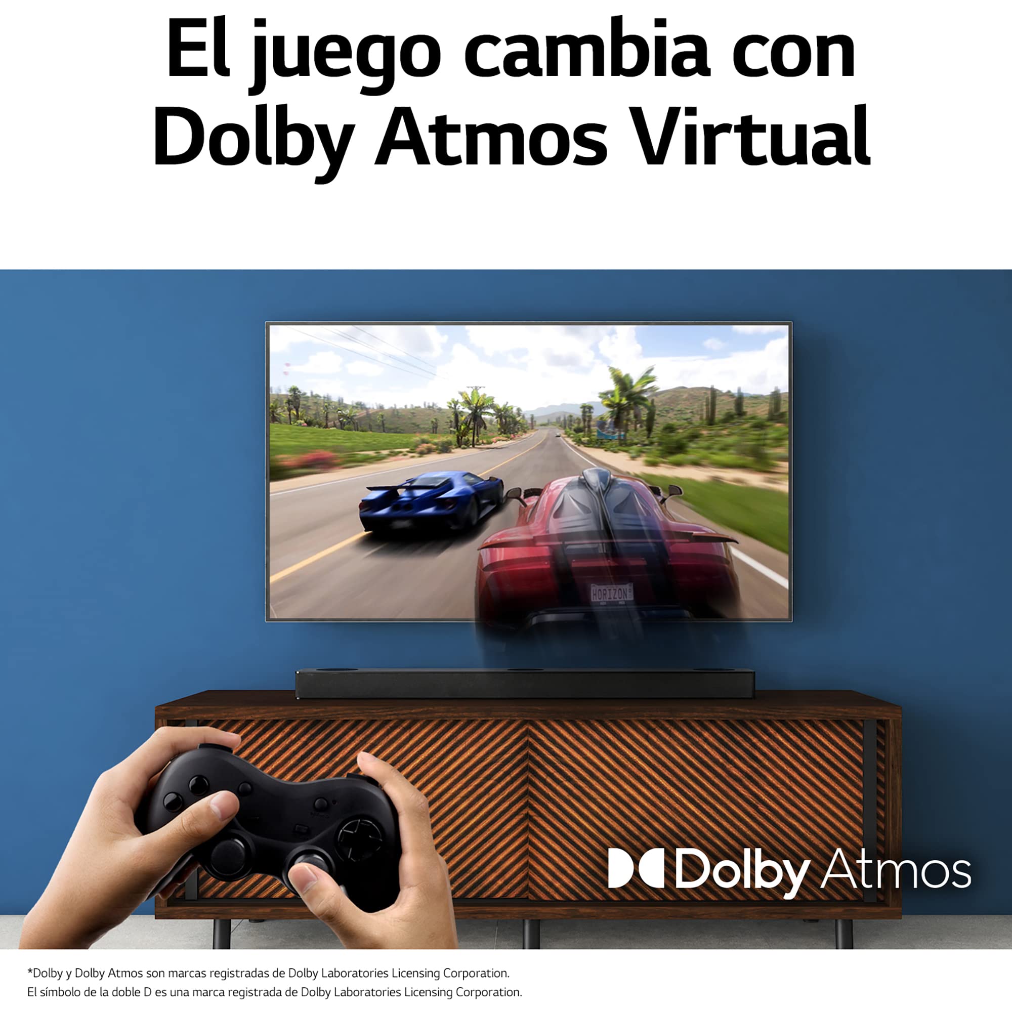 LG S75Q - Barra de Sonido Inteligente, 380W Potencia y 3.1.2 Canales, Doble Altavoz Atmos Vertical. Sonido Envolvente Absoluto Dolby Atmos y DST:X, Hi-Res 24bits/96kHz y Meridian Horizon
