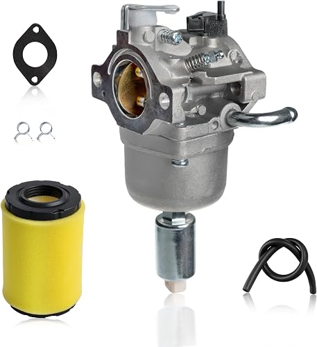 Carburetor Kit for Craftsman T100 Lawn Mower, Fits 11.5HP 344cc Engine, with Air Filter Fuel Line Gaskets, Replaces 590400 796078 591731 796109 594593