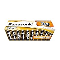 Panasonic, Alkaline Power, AA batterie alcaline, confezione da 30, Mignon, LR6, 1.5V, 7 anni in magazzino, per telecomandi, bilance, orologi, energia affidabile e duratura