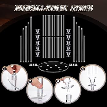 Amazon.com: Tandefio 4 Pcs 10 Arm Acrylic Candelabra Table