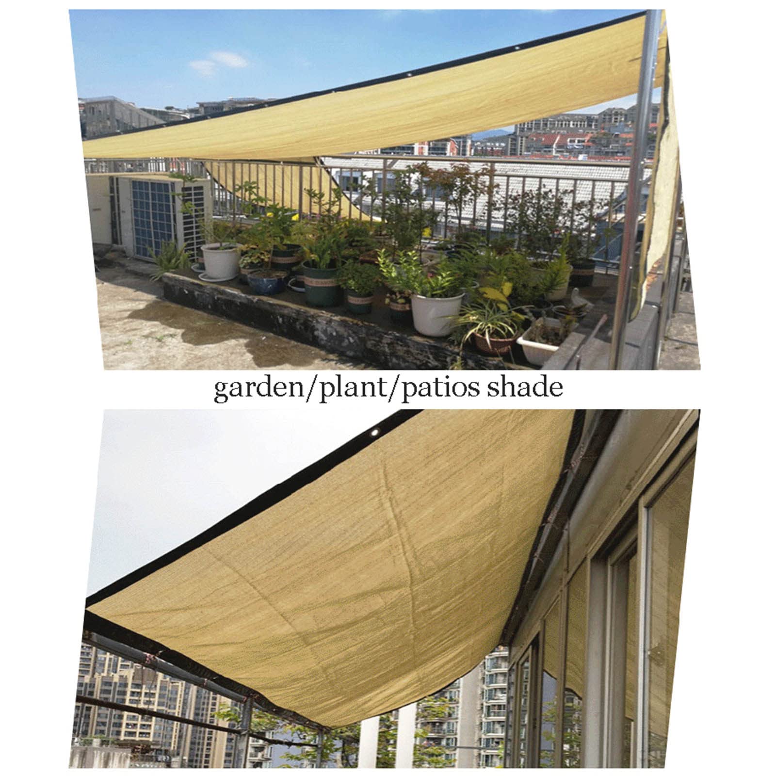 Tessuto 85% e 5 x 10 m / 16x33ft, per esterni, con occhielli, per giardino, balcone, cuccia – protezione UV, facile da installare