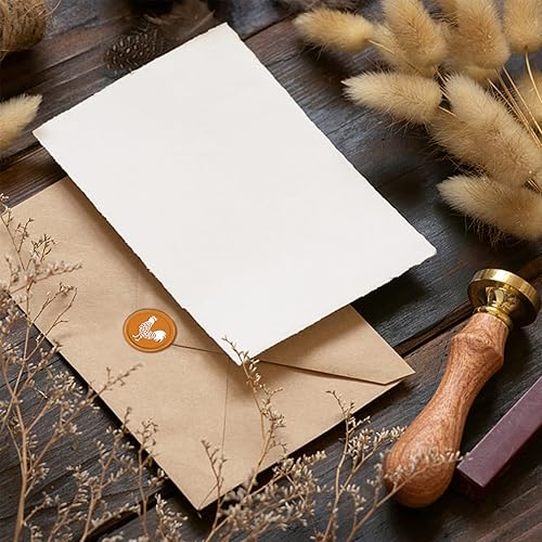 Miniatura 3 de CRASPIRE Sello de cera de sellado vintage de mandala de gallo de 1.181 in, sello de madera retro, cabeza de latón extraíble para invitaciones de