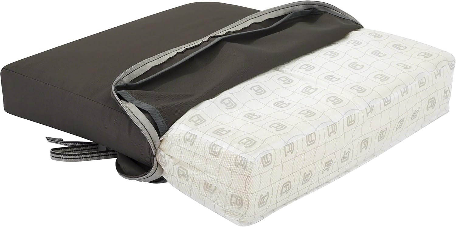 Classic Accessories Ravenna Water-Resistant Patio Chair Seat Cushion, 18 x 18 x 2 Inch, Dark Taupe, Patio Furniture Cushions : Patio, Lawn & Garden