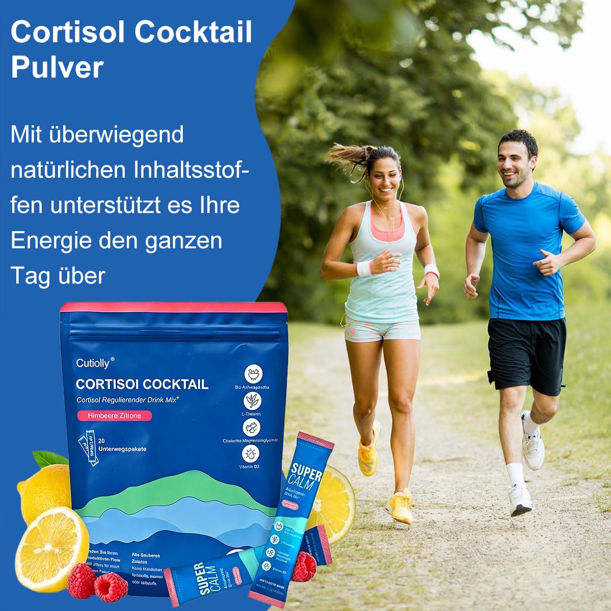 Jello Cortisol Cocktail 40 Stück Pulver zum Abnehmen Entspannt Bleiben