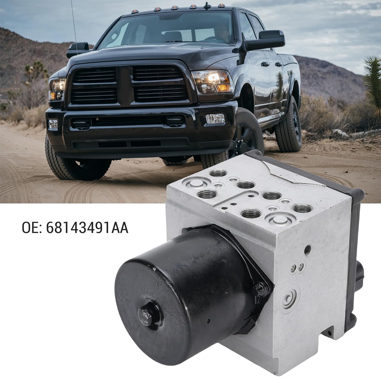 Jonlaki Anti Lock Brake ABS Pump, ABS Control Unit Module Replacement with Rigorous Testing for 2500 3500 2017 2018, OE 68143491AA