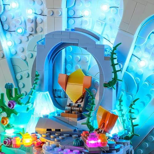 Miniatura 7 de BRIKSMAX Kit de iluminación LED para LEGO-43225 The Little Mermaid Royal Clamshell  Compatible con el modelo de bloques de construcción Lego Disney