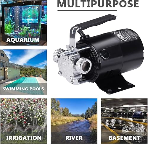 Miniatura 6 de EXTRAUP Bomba eléctrica portátil de extracción de agua de baja succión de 115 voltios, 330 GPH (solo bomba sin accesorios)