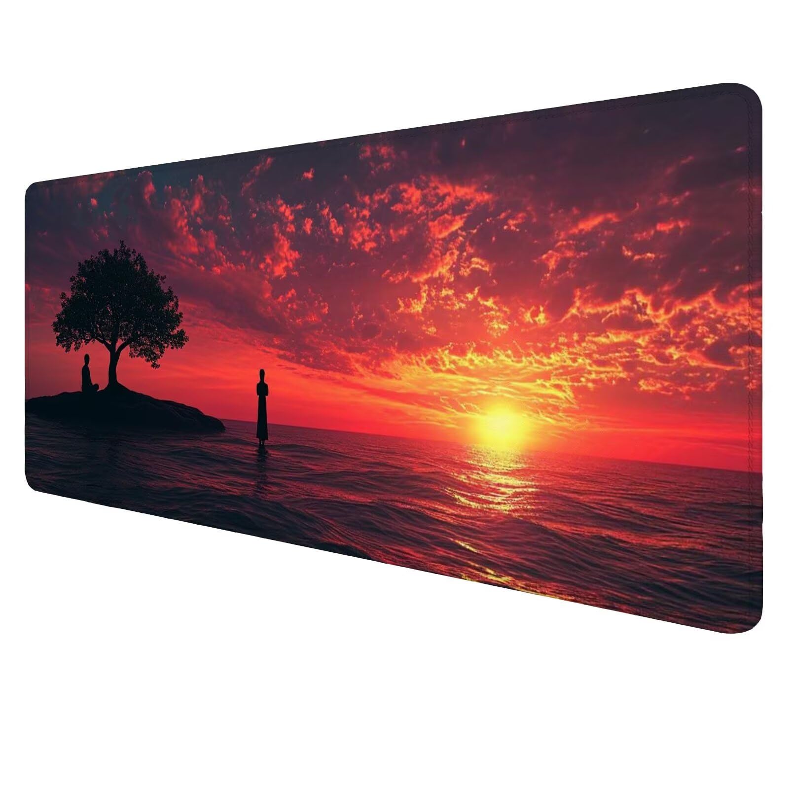 Podkładka pod mysz z zachodem słońca duża podkładka na biurko dla graczy dla kobiet XXL 1600 x 800 x 3 mm niestandardowa podkładka pod mysz, ochraniacz na akcesoria biurowe, do domu Deco komputera