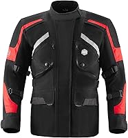 Vista 1 de ILM - Chaqueta de motocicleta para hombre para aventuras y viajes, con blindaje, para bicicleta de tierra, turismo, transpirable, impermeable