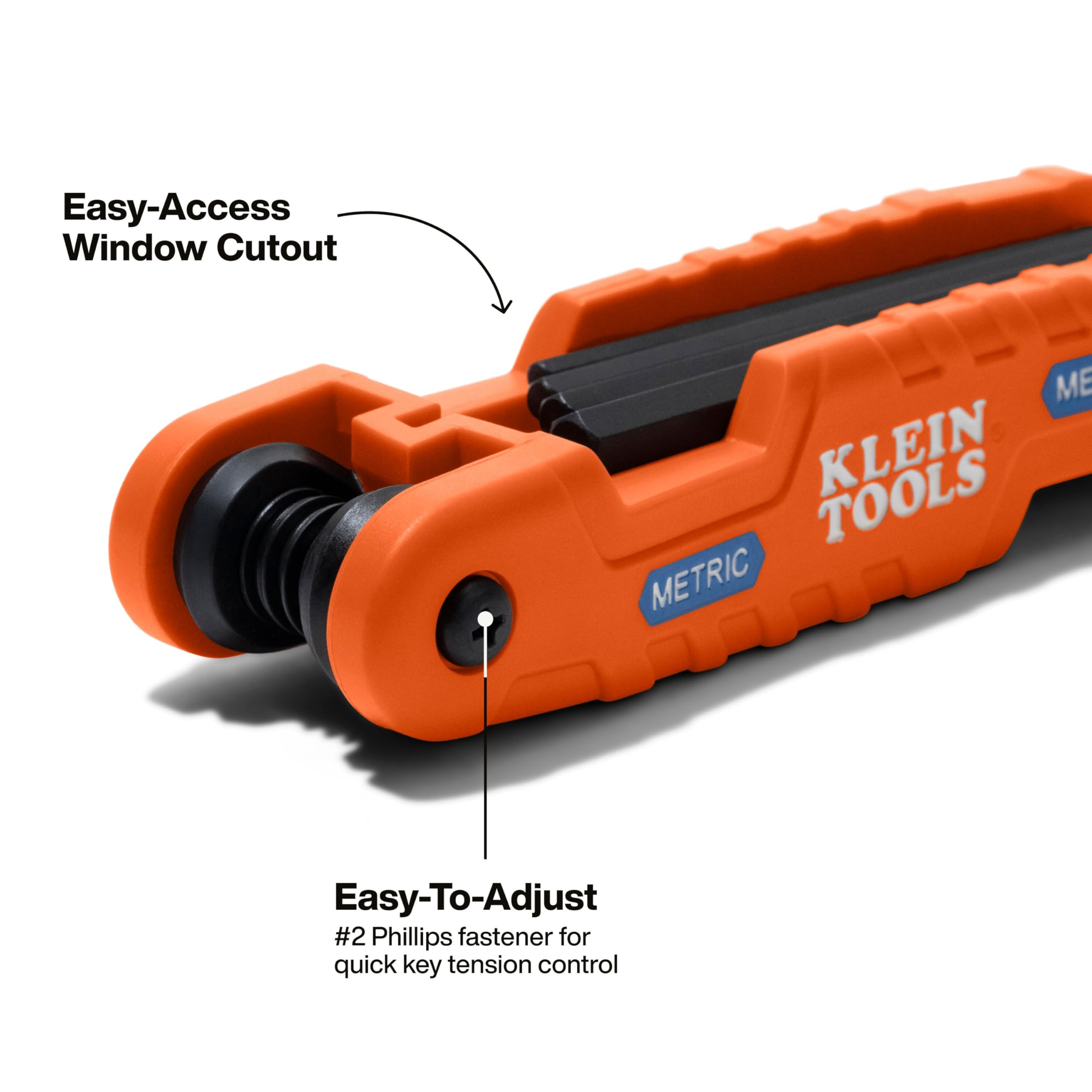 KLEIN TOOLS 70552 Pro Folding Hex Key Set, 21-Key SAE and Metric