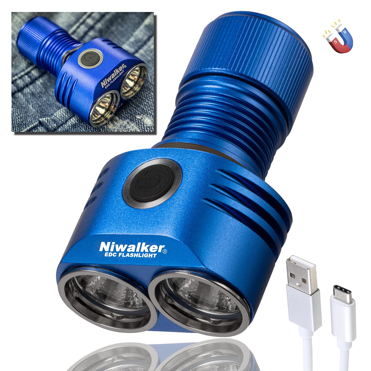 Buy Niwalker ETmini Super Bright EDC LED Flashlight, 1050 lumens