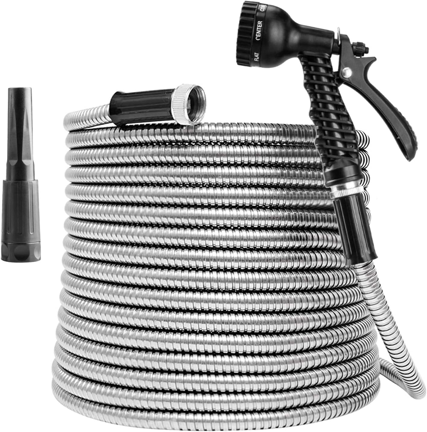 Donwell Metal Garden Hose, Stainless Steel Water Hose with