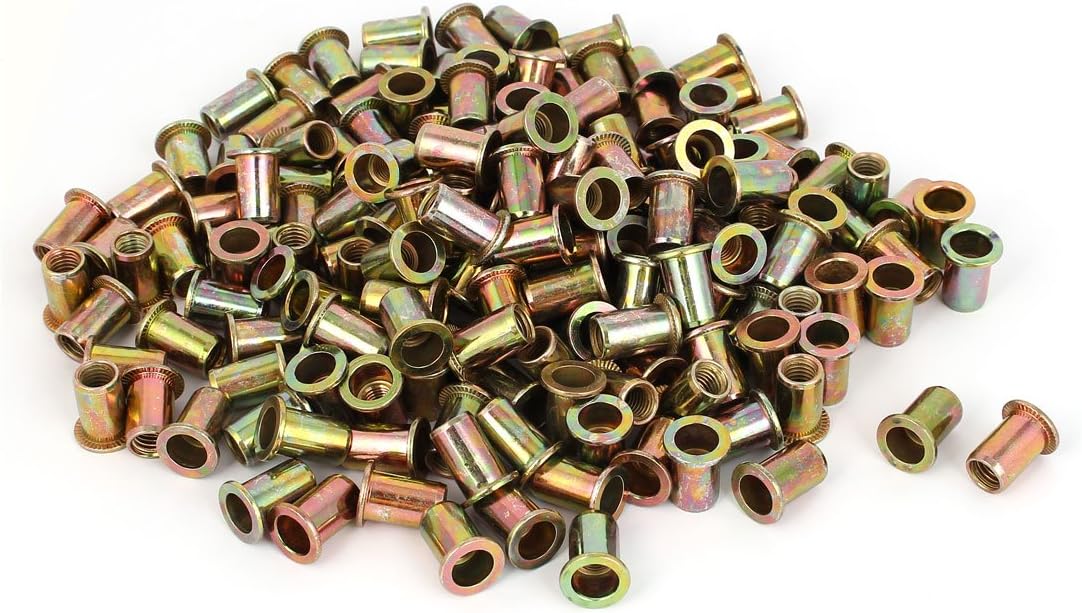 M8 Carbon Steel Flat Head Insert Tubular Rivet Nut s 200pcs (d72776f50be74f02f80c08f0d5e301dd)