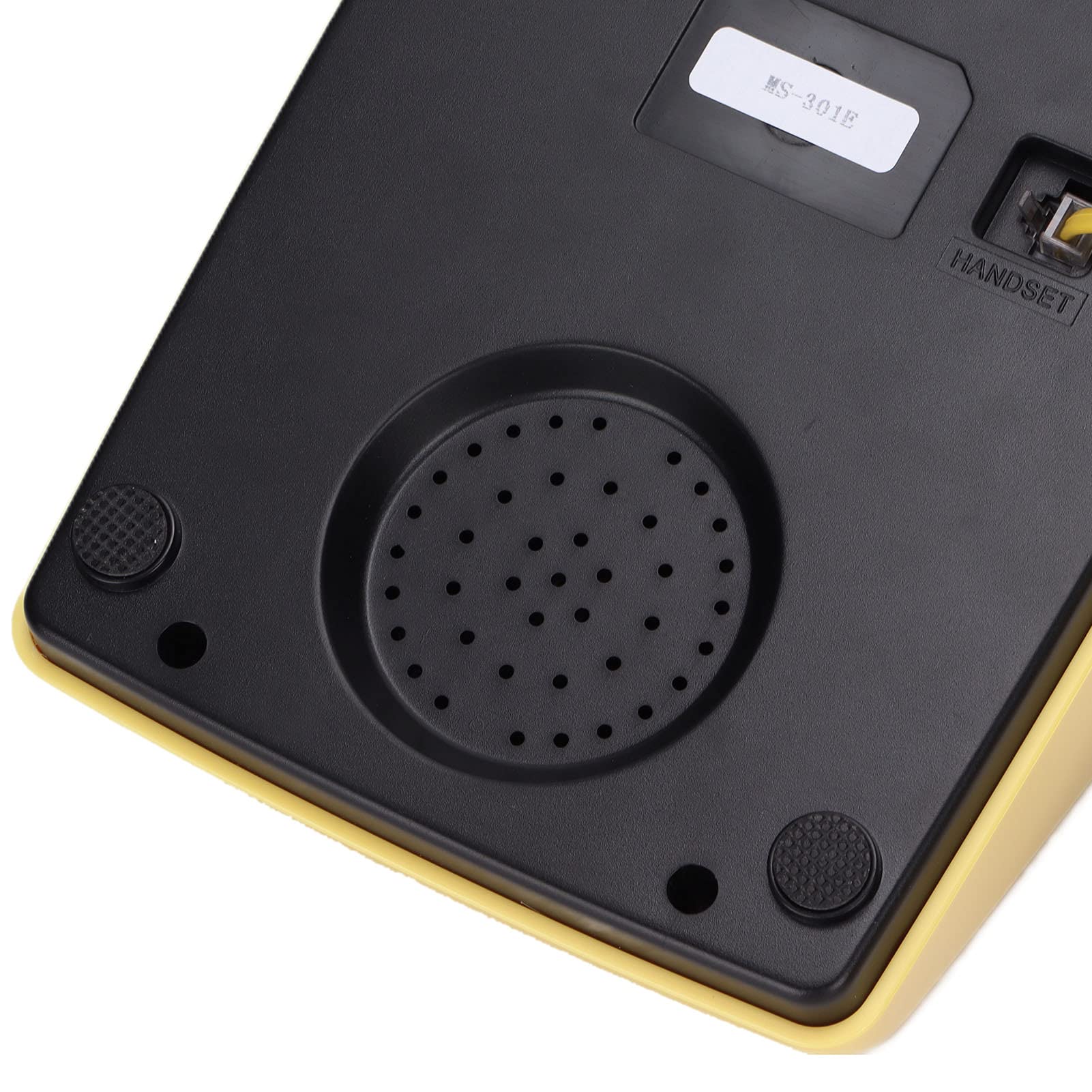 Telefono retrò, telefono fisso rotante, vecchio stile quadrante classico anni '60 vecchio telefono fisso cablato nero, giallo (verde)