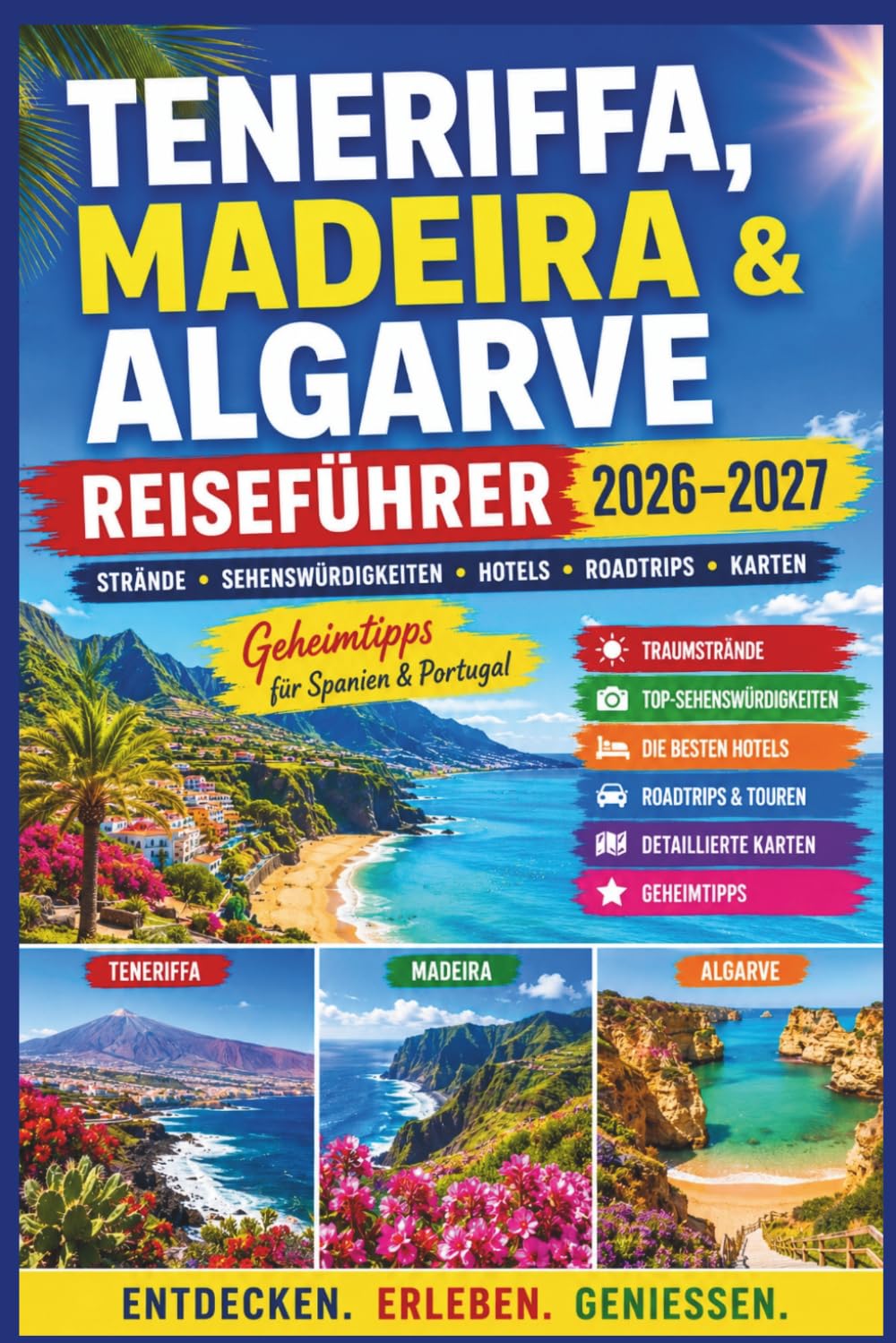 Teneriffa, Madeira & Algarve Reiseführer 2026–2027: Strände, Sehenswürdigkeiten, Hotels, Roadtrips, Karten & Geheimtipps für Spanien & Portugal