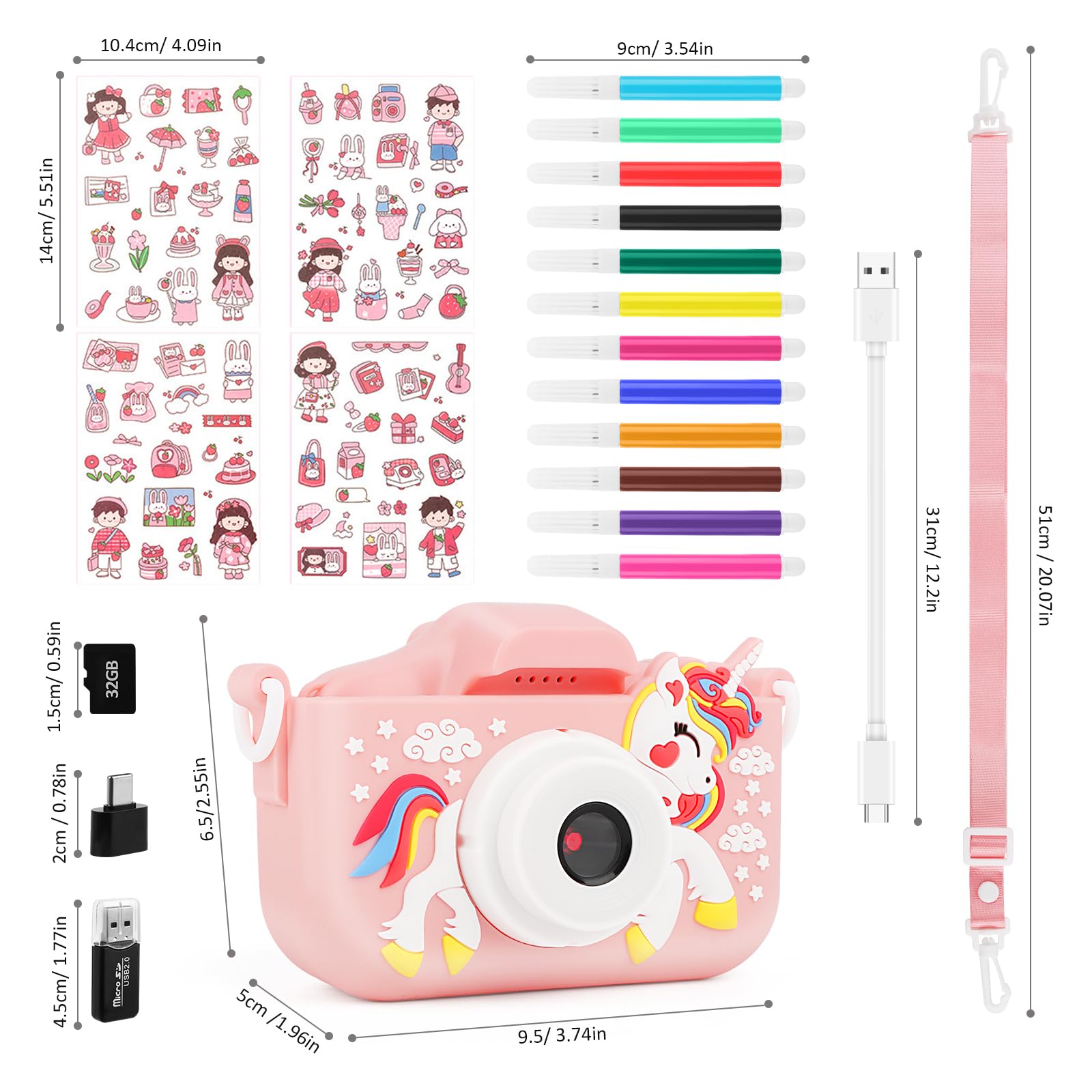 Mini Ricaricabile Fotocamera Digitale, MXTIMWAN 1080P HD Videocamera, 2,0 IN Schermo Fotocamera Digitale, HD Selfie Fotocamera 32G