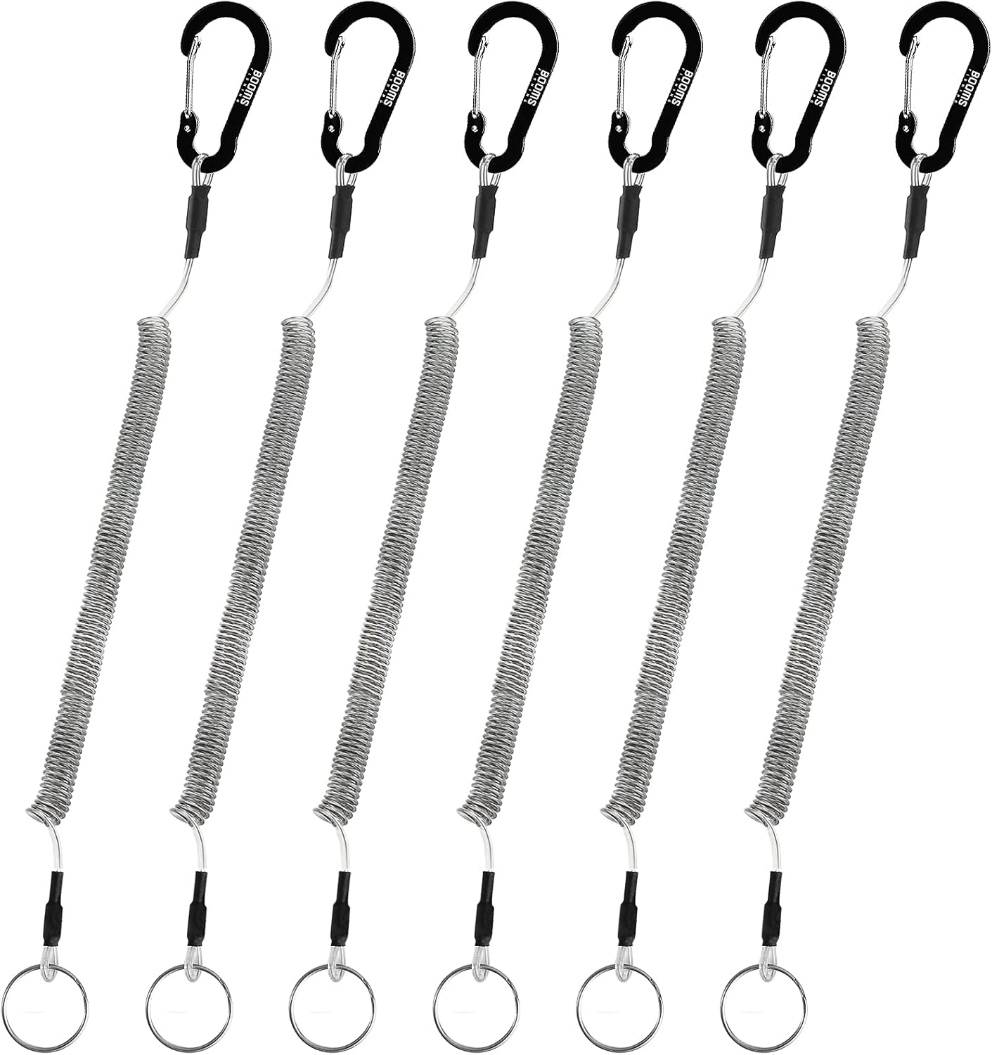 Booms Fishing T04 Fishing Lanyards Fishing Tool/Pole Safety Coil Lanyard Retractable Wire Inside Tup Cover Booms Fishing T04 Fishing Lanyards Fishing Tool/Pole Safety Coil Lanyard Retractable Wire Inside Tup Cover