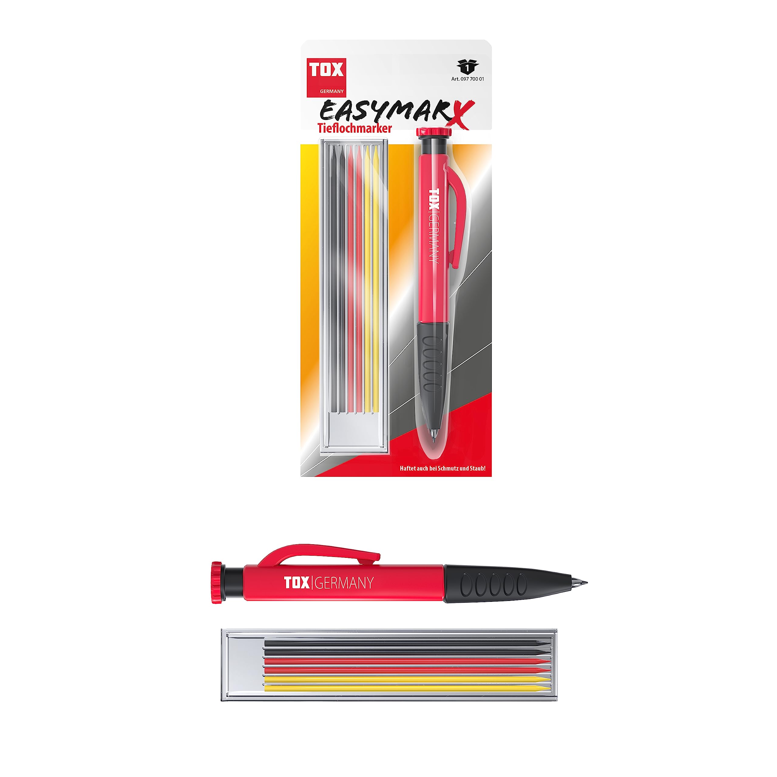 TOX Tieflochmarker easyMarx in Rot/Schwarz