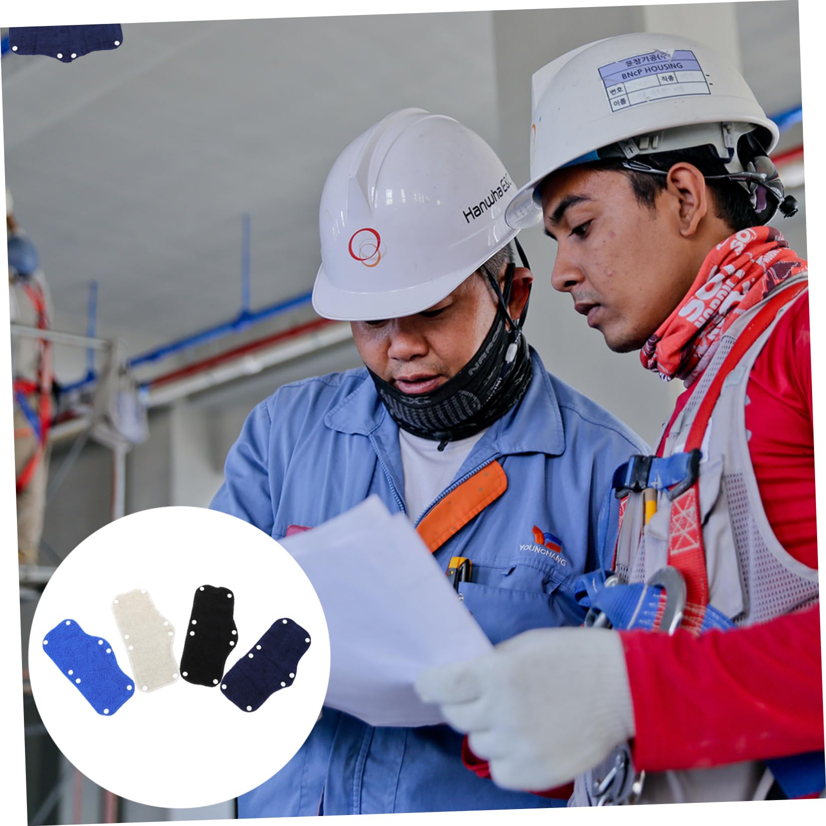 Uonlytech 48stücke Schweißband Für Helme Schnell Trocknend Komfortabel Und Schweißabsorbierend Für Bauarbeiter Elastisch Und Passend Für Verschiedene Schutzhelme