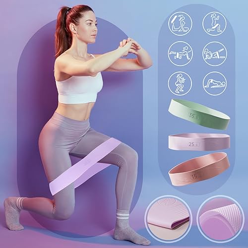 Miniatura 3 de Juego de anillos de pilates círculo mágico de 14 pulgadas con asas acolchadas dobles, mini bola de pilates y bandas de resistencia (15, 25, 35