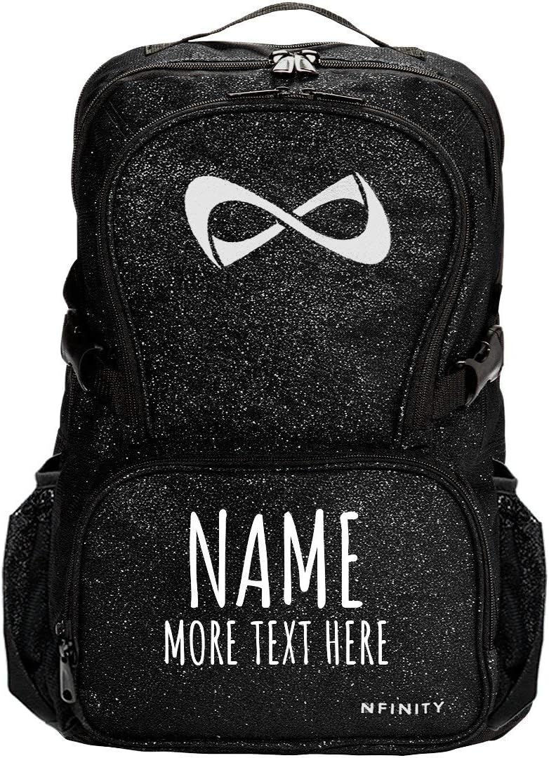 Custom Name/Text Cheer Bag: Nfinity Sparkle Backpack Bag