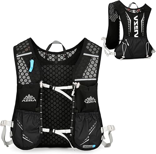 Miniatura 12 de Azarxis Botellas de Agua para Correr Flask Sin BPA A Prueba de Fugas Paquetes de Chaleco de Hidratación Cinturón de Cintura de Repuesto para #1 8.5