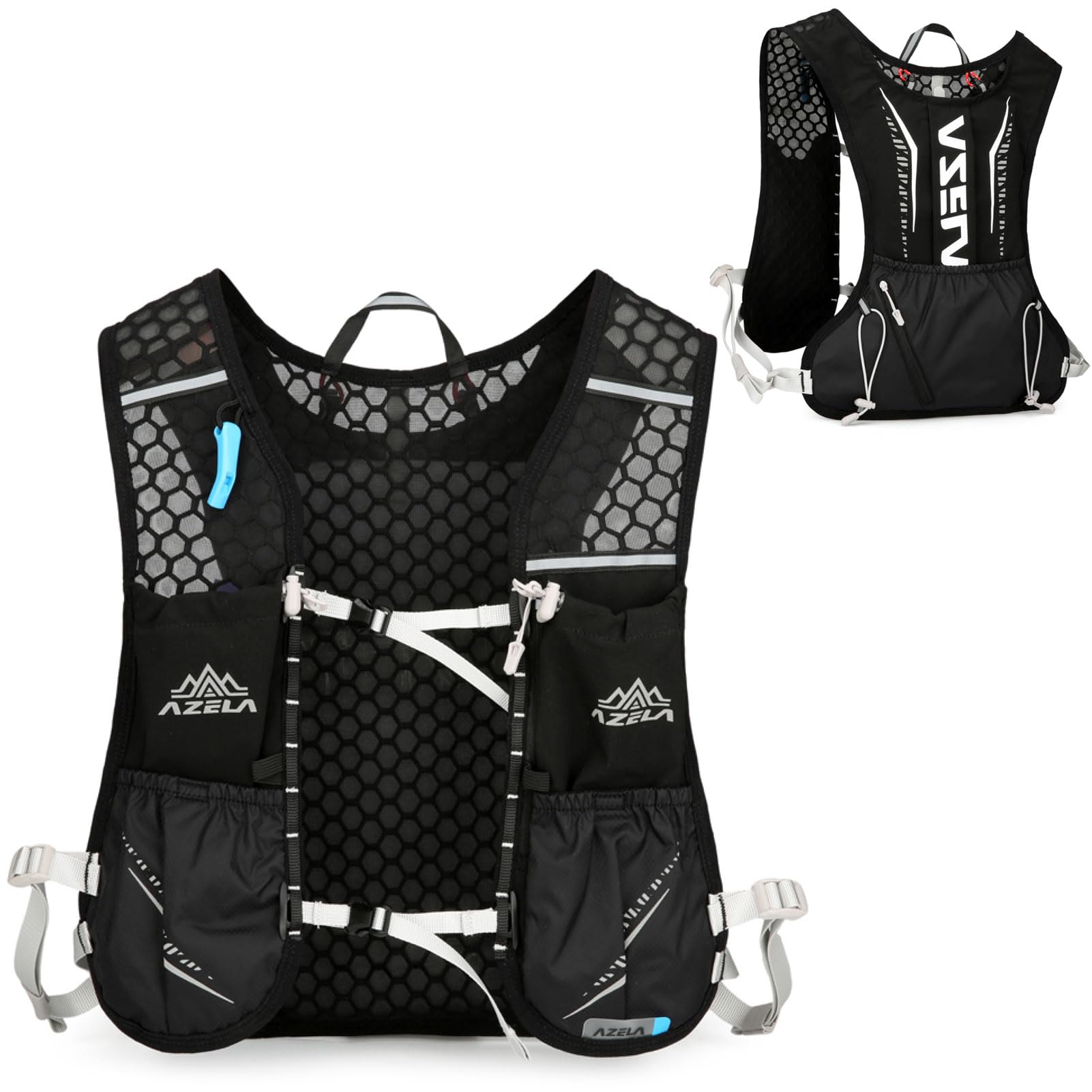 Azarxis Running Water Bottles Flask BPA Free Leakproof Hydration Vest Packs Waist Belt Replacement for Triathlon Marathon Hiking Cycling Climbing Runner