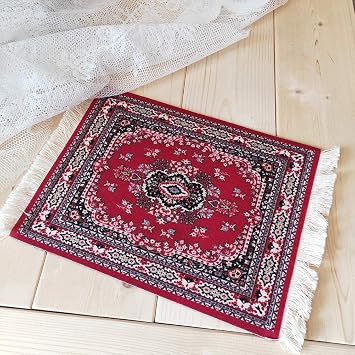 Paitianle Mouse Pads for Wireless Mouse,Oriental Carpet Mouse Mat Computer Mousepad for Table Decor (STYLE1 red)