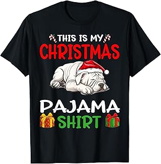 Cute Dogo Argentino Dog This is my Christmas Pajama T-Shirt