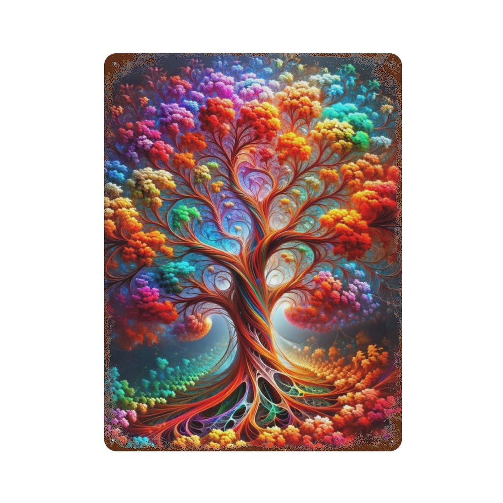 The Neon Arboretum Rust Effect Tin Sign 15.7"x11.8", Ideal for Farmhouse, Kitchen And Entryway Decor