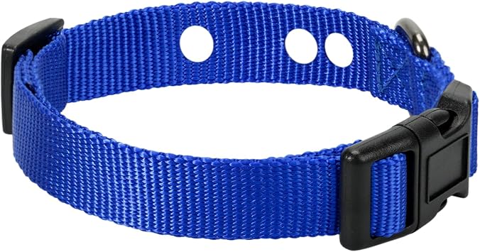 Dog Fence Replacement Collar for Shock Collar, E-Collar Replacement Strap, 1 inch Blue Large