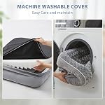 BFPETHOME Lits pour chiens orthopédiques pour grands chiens - lit de canapé imperméable avec couverture lavable amovible, grand lit de chien avec doublage imperméable et fond non patiné, lit pour petits chiens