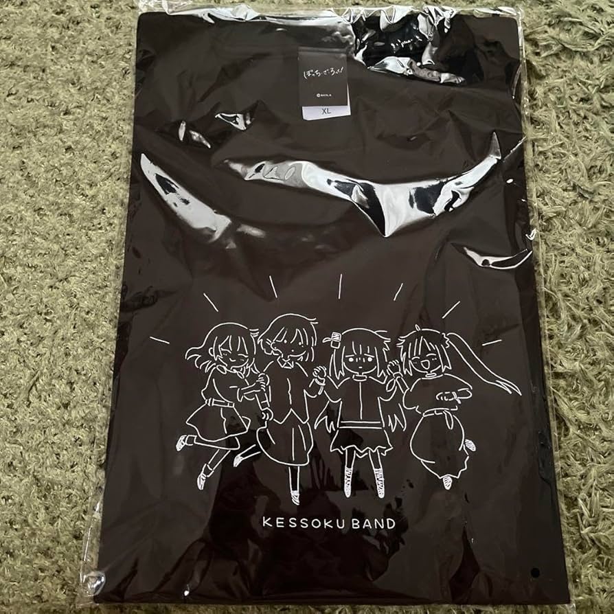 ぼっちざろっく展 公式 結束バンドTシャツ　XL Amazon.co.jp: XL ぼざろ アニメ Tシャツ 結束バンド ブラック黒