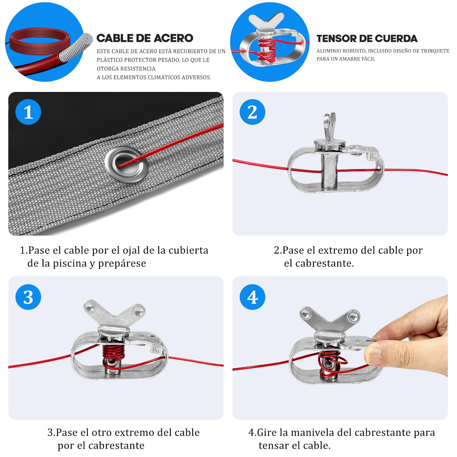Cubre Piscinas Redondas Ø 310 Für Ø240-305cm Piscinas, UV-Resistente Cobertor de Invierno para Piscina für INTEX Piscinas