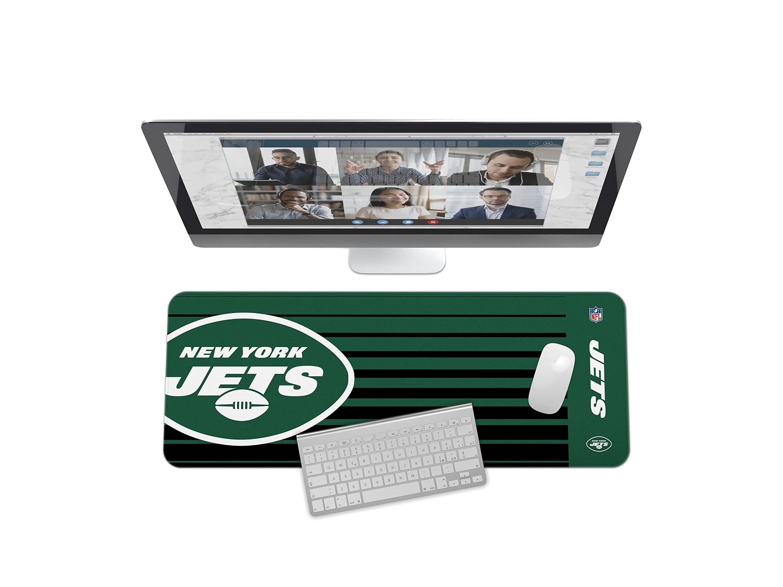 SOAR NFL Unisex Multifunctional Desk Mat for Desktop, (31.5"x12") - Ultra Soft Fabric with Non-Slip Rubber Backer - Water Resistant &amp; Durable Nylon Stitching - Officially Licensed NFL, Desk Pad
