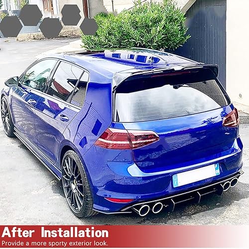 Miniatura 2 de Alerón de techo para Volkswagen VW Golf 7 MK7 VII 7 7.5 GTI R 2014-2019 Alerón trasero del labio del techo del maletero (ABS)