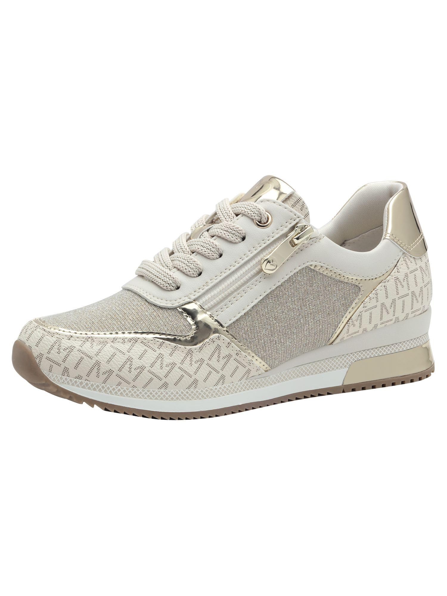 MARCO TOZZI Women's 2-23713-41 Sneaker, Cream Comb, 8
