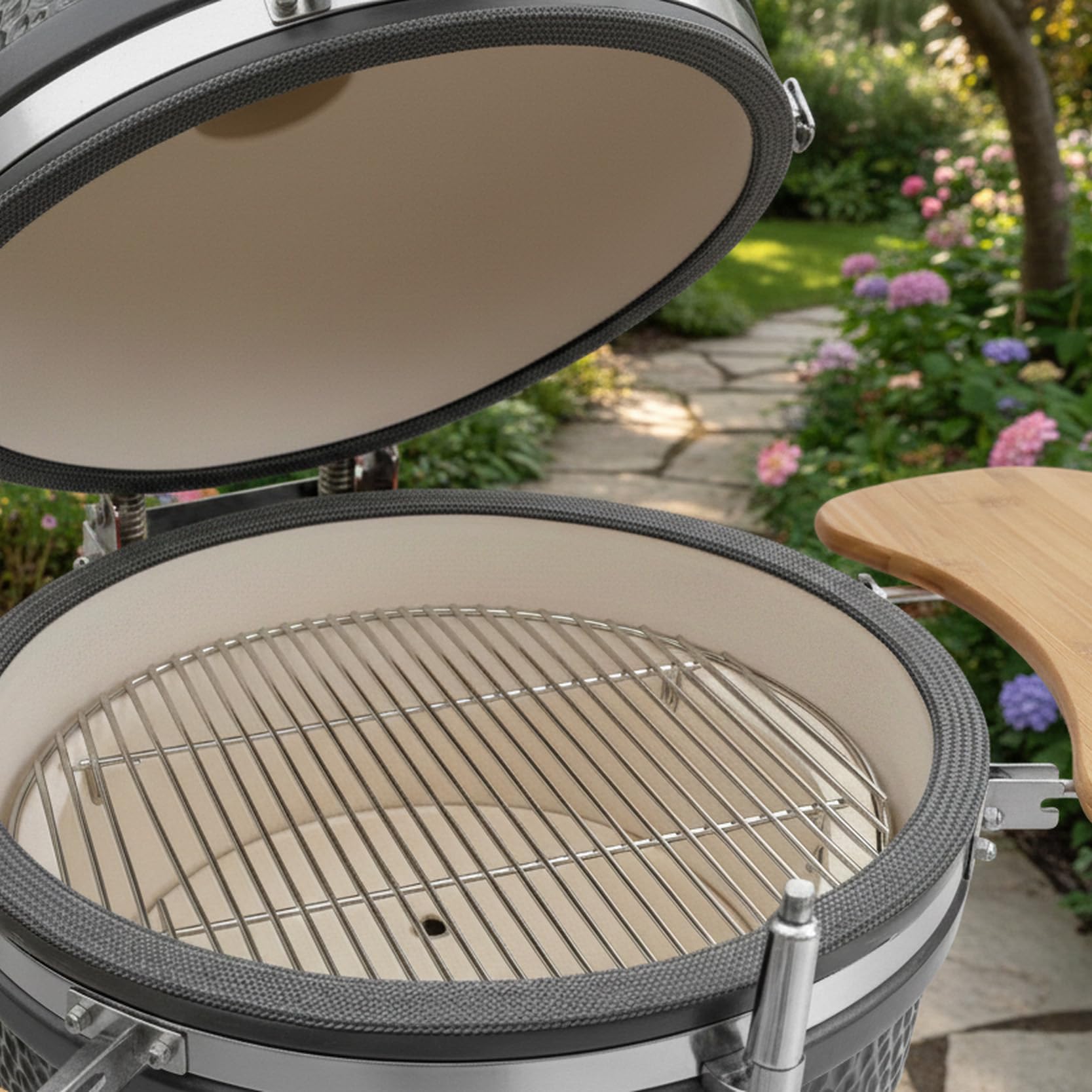 BBQ-Toro Kamado - Set di guarnizioni in fibra di vetro, per griglia metallica, in fibra di vetro ad alta temperatura, per barbecue Kamado, diametro 52 cm