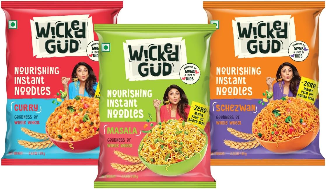 Nourishing Instant Noodles Range (Single Packs) | No Maida | No Oil | No MSG | High Protein | High Fibre | Cholesterol Free, 207 Grams