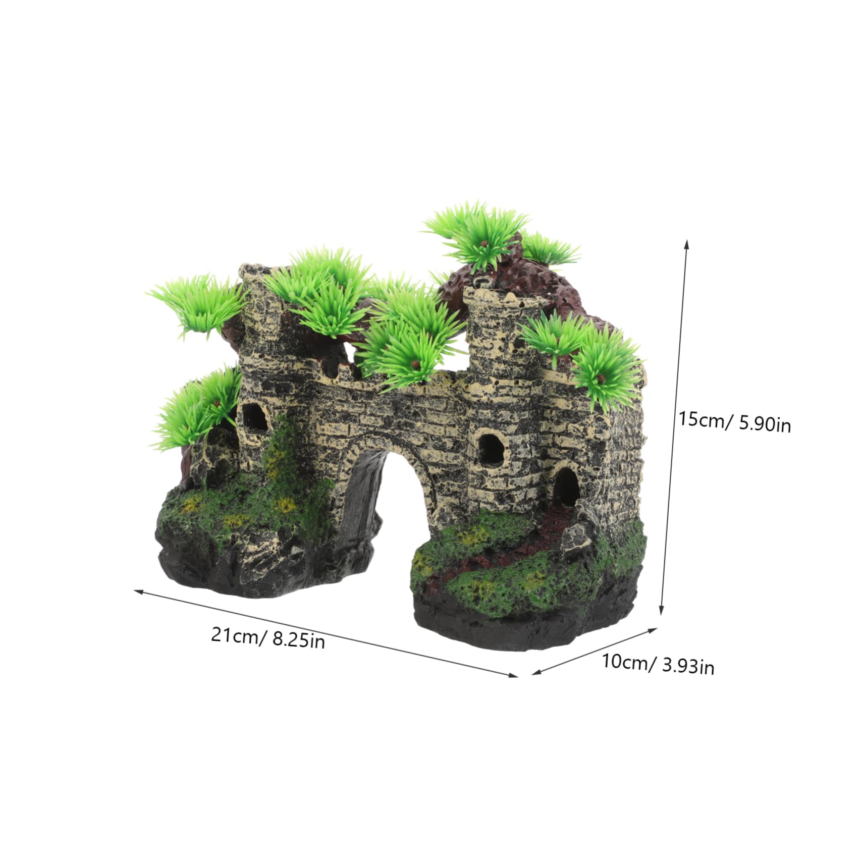 BESPORTBLE 2stücke Aquarium Dekoration Resin Künstliches Schloss Ornament Für Fischbehälter Wasserbeständig Für Garnelen Und Aquarienbewohner Vielseitiges Zubehör Für Faszinierende