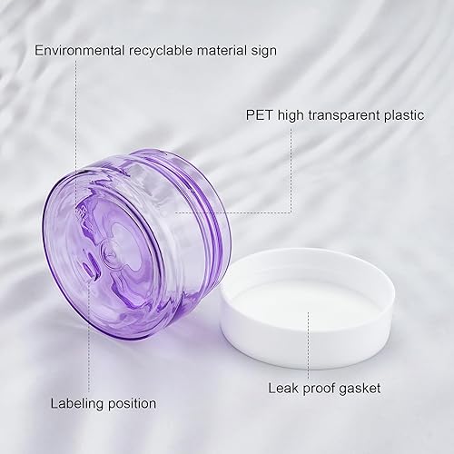 Miniatura 3 de Cosywell Tarros de crema de viaje para artículos de tocador, aprobados por la TSA, paquete de 4 recipientes de cosméticos recargables a prueba de